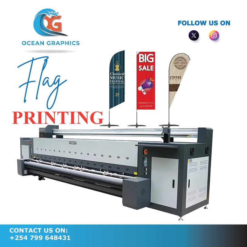 Flag Printing at the Ocean Graphics workshop in Nairobi