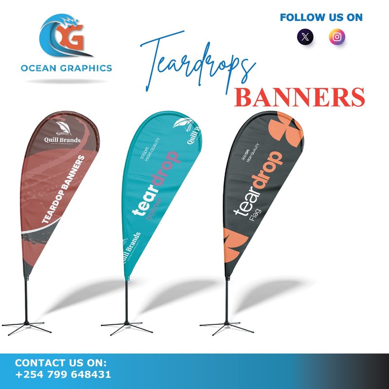 Teardrop Banners - Ocean Graphics Nairobi