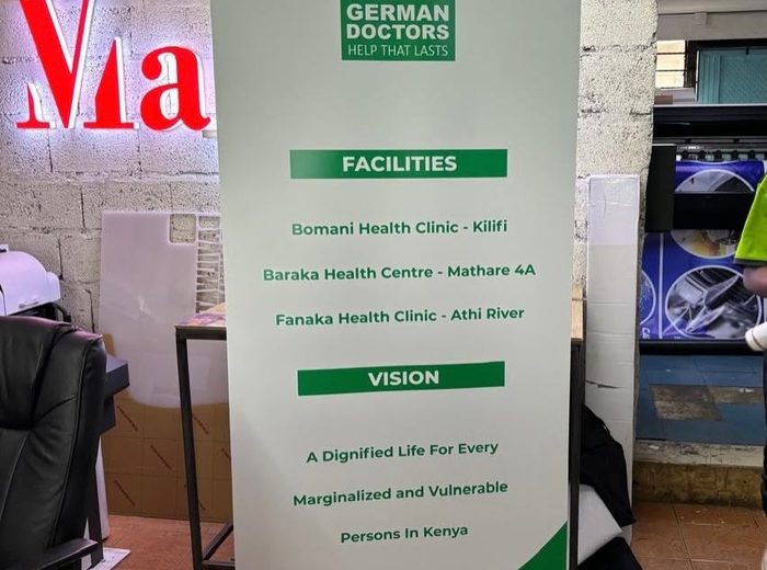 Roll-up banner for a health organisation printed by Ocean Graphics