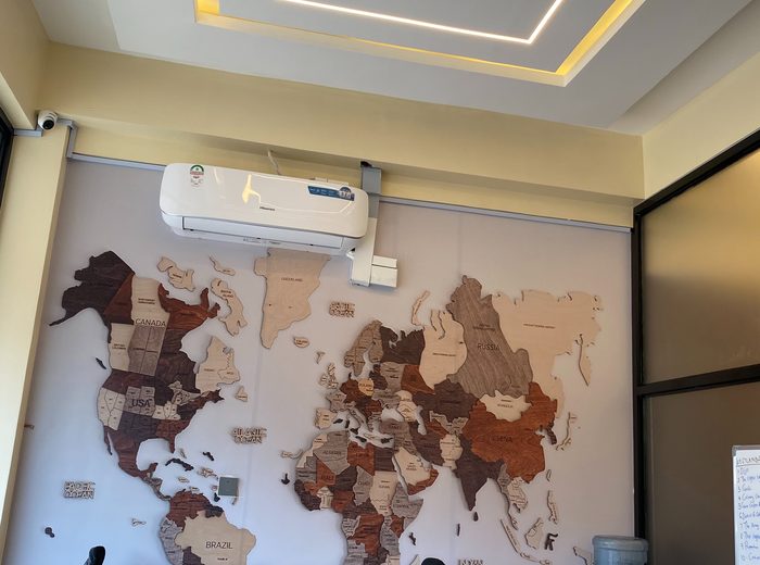 Office feature wall installation printed by Ocean Graphics