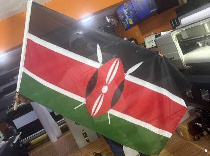 Kenyan flag printing printed by Ocean Graphics